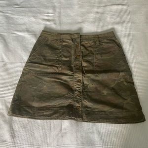 Anthropologie Camo Skirt